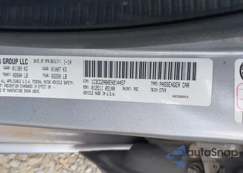 2014 Dodge Avenger Se z USA, uszkodzony, nr VIN 1C3CDZAB0EN214457